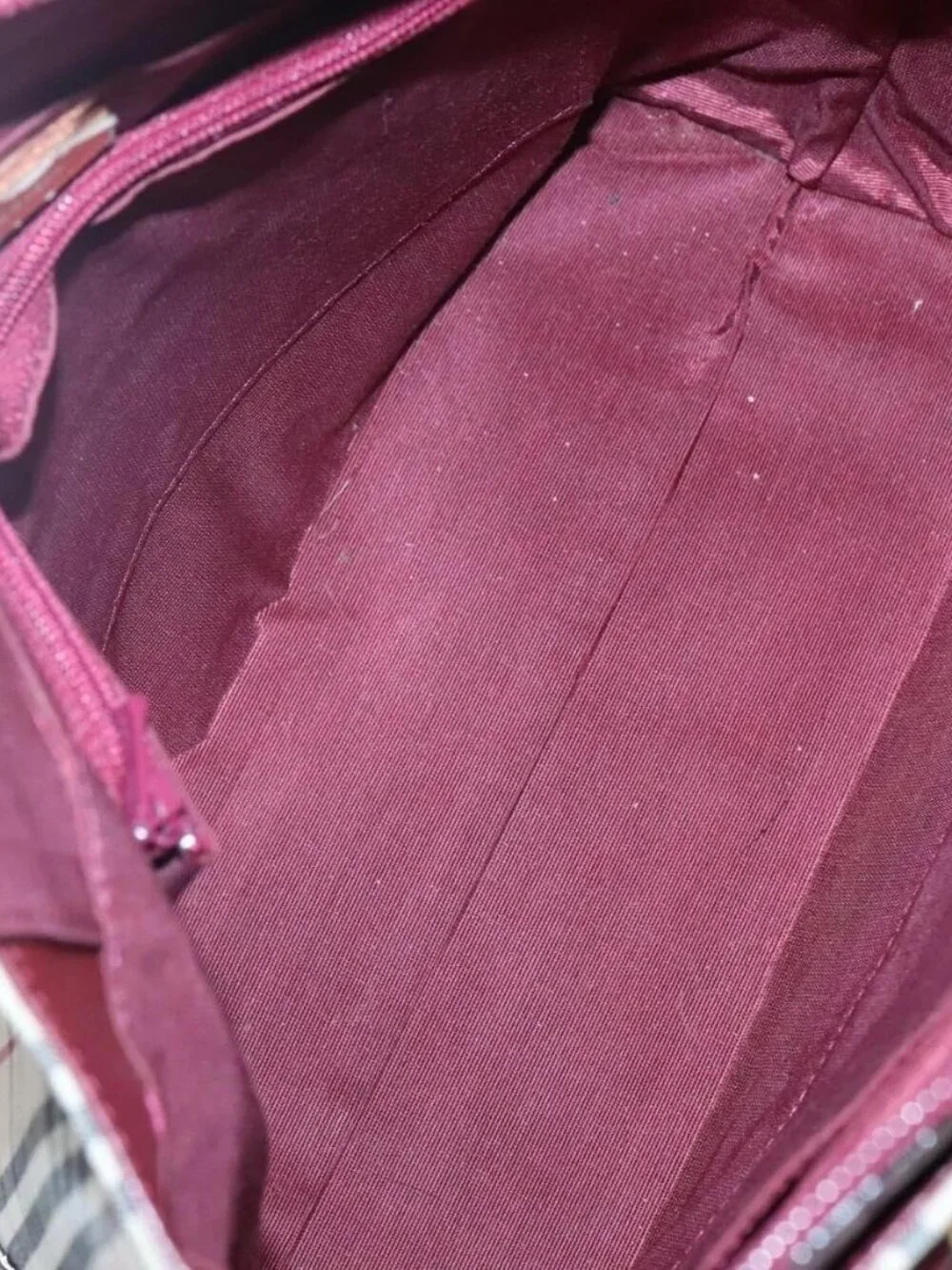 BURBERRY Nova Check Tote Bag Canvas Beige Gold Auth 118162 - Picture 11 of 14